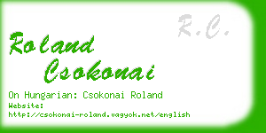 roland csokonai business card